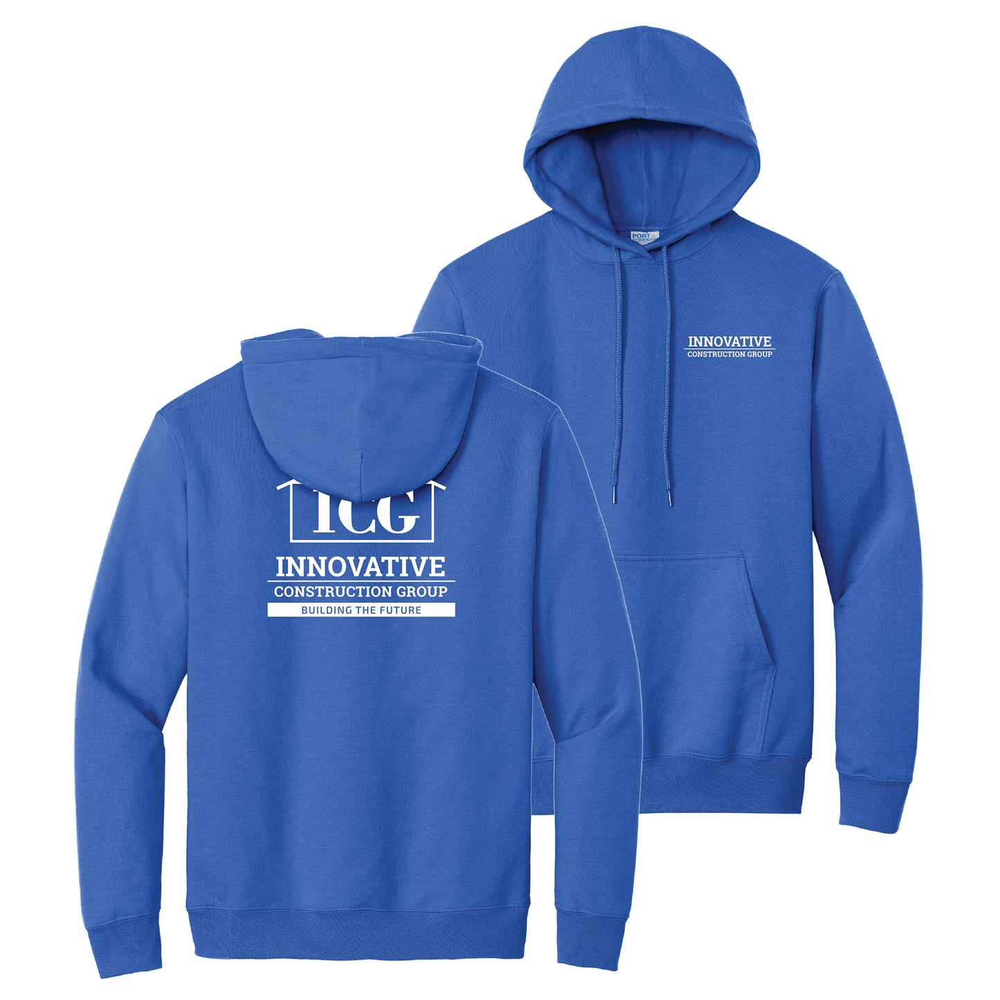 Innovative Construction Essential Fleece Pullover Hooded Sweatshirt